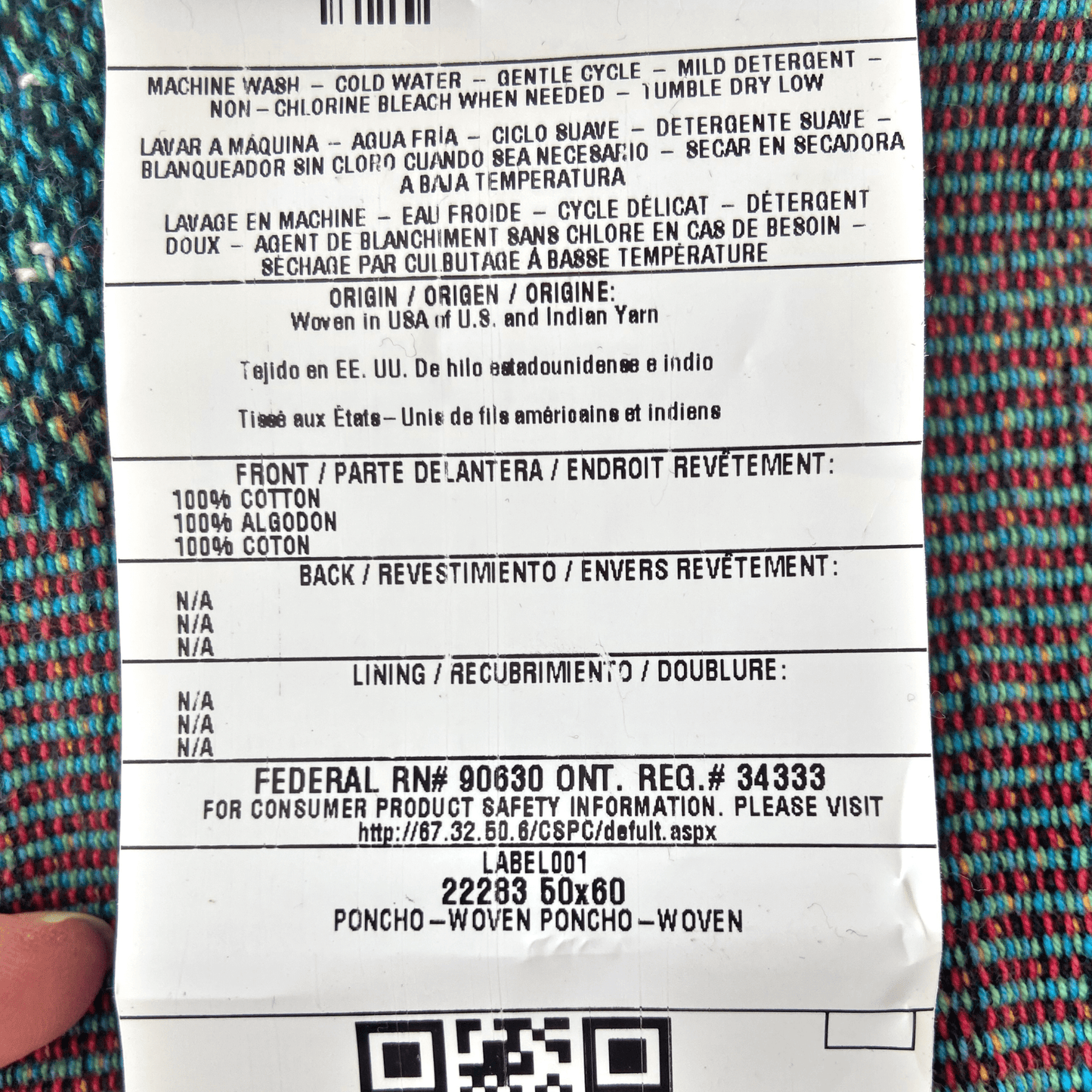 Bookish Motif Poncho Academia Book Lover Blanket, 50" x 60"