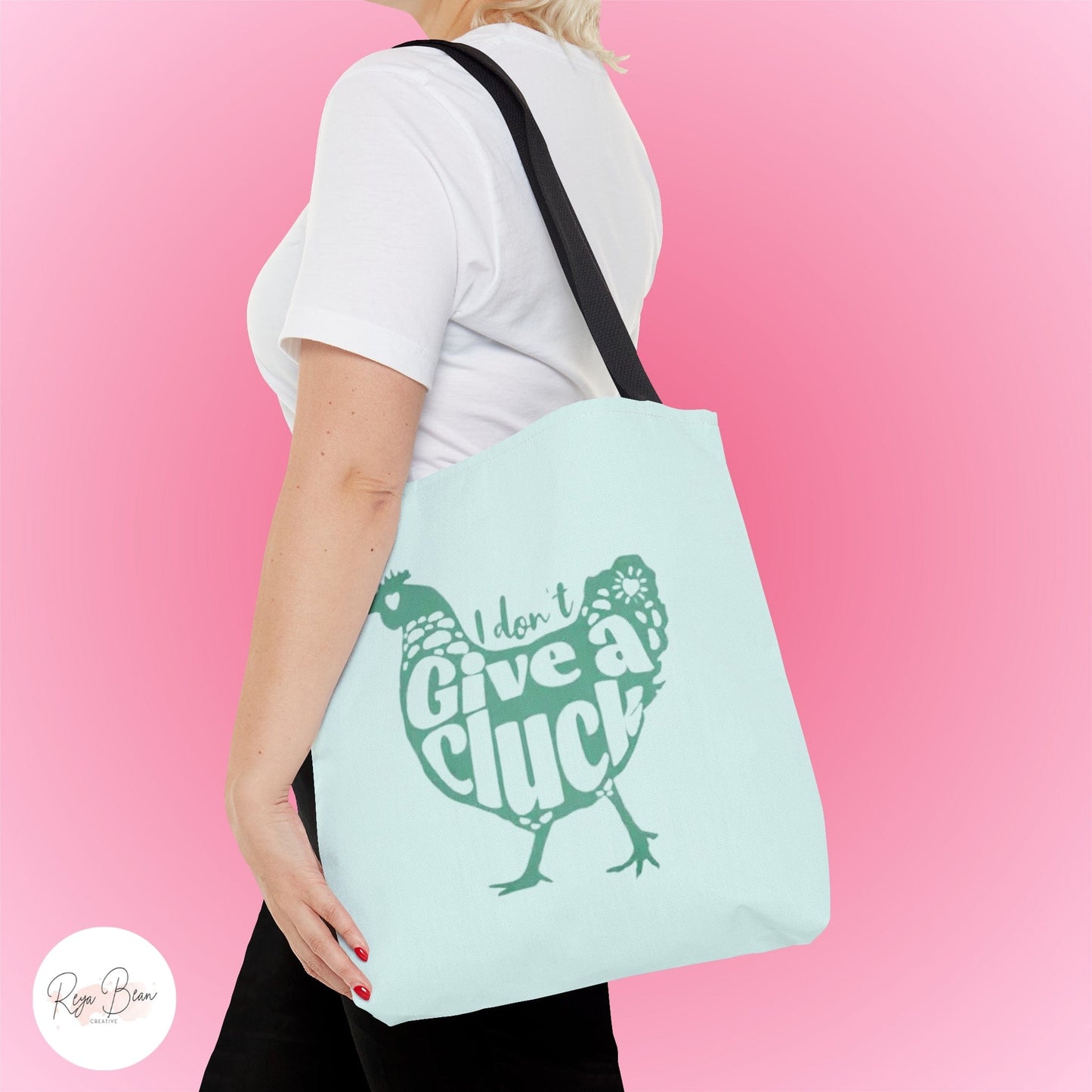 Funny Chicken I Don't Give a Cluck Canvas Tote Bag
