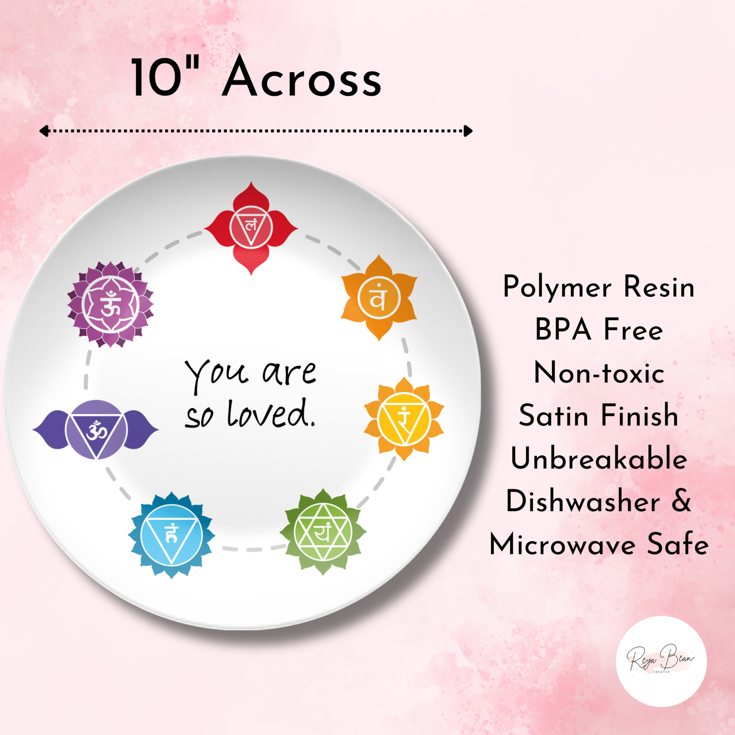 Chakras Dinner Plate - You are So Loved