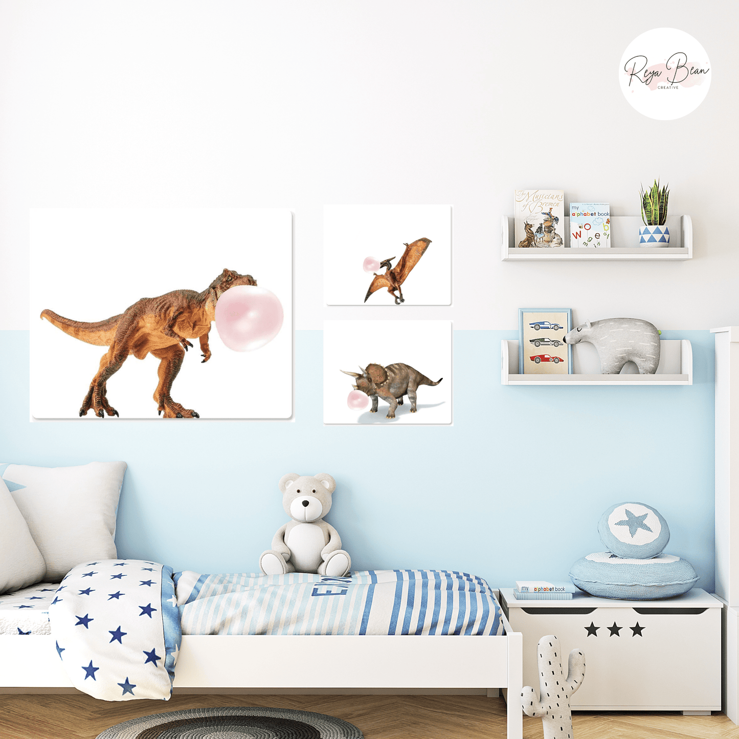 Cute Boxer Dog Blowing Bubblegum - Metal Wall Art