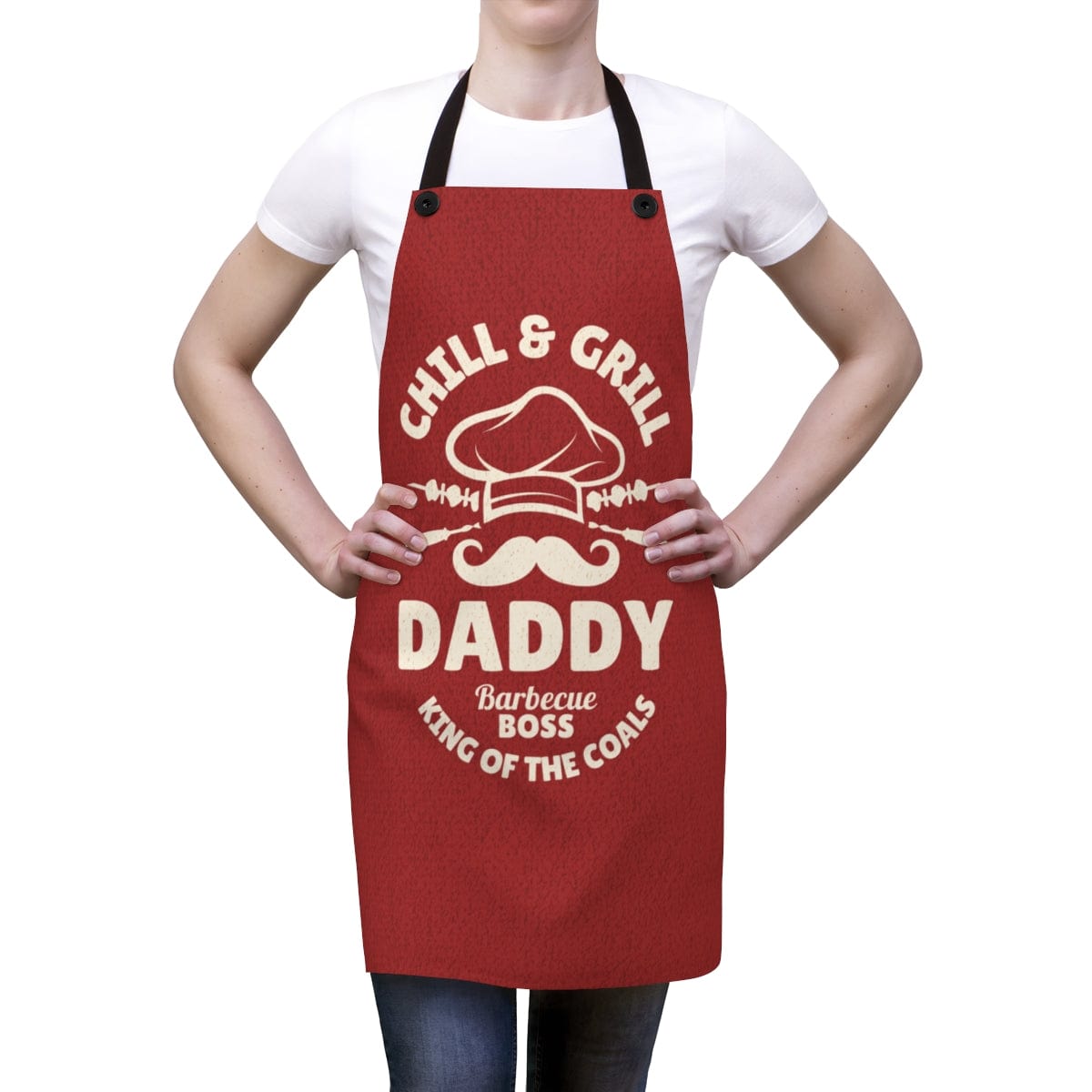 father's day gift apron chill and grill daddy barbecue boss king of the coals gift for dad