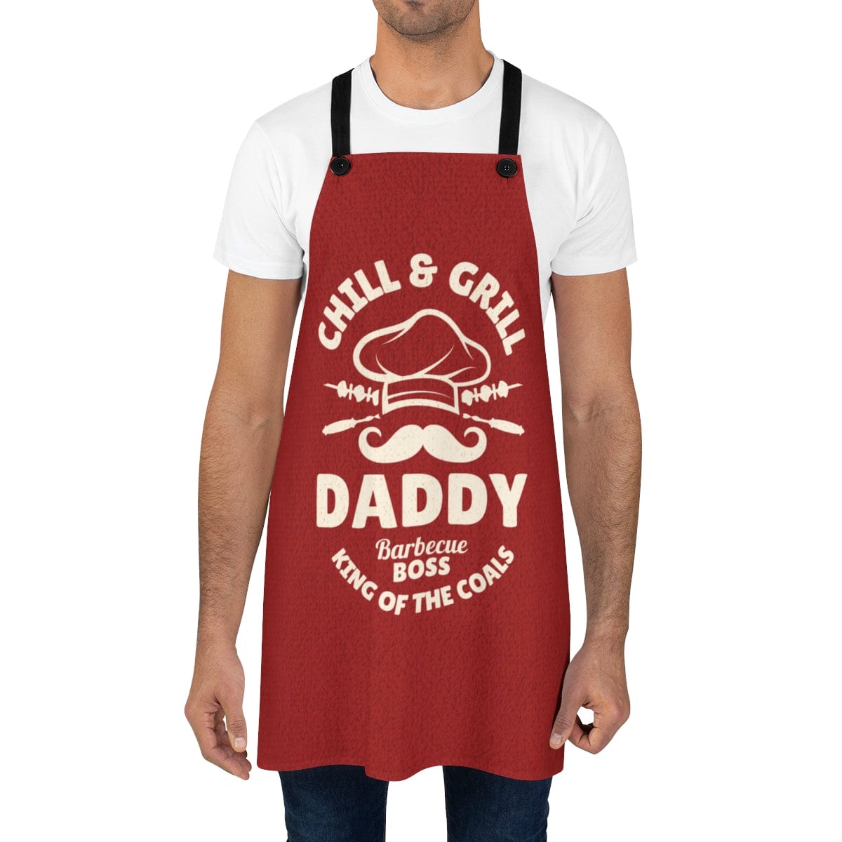 father's day gift apron chill and grill daddy barbecue boss king of the coals gift for dad