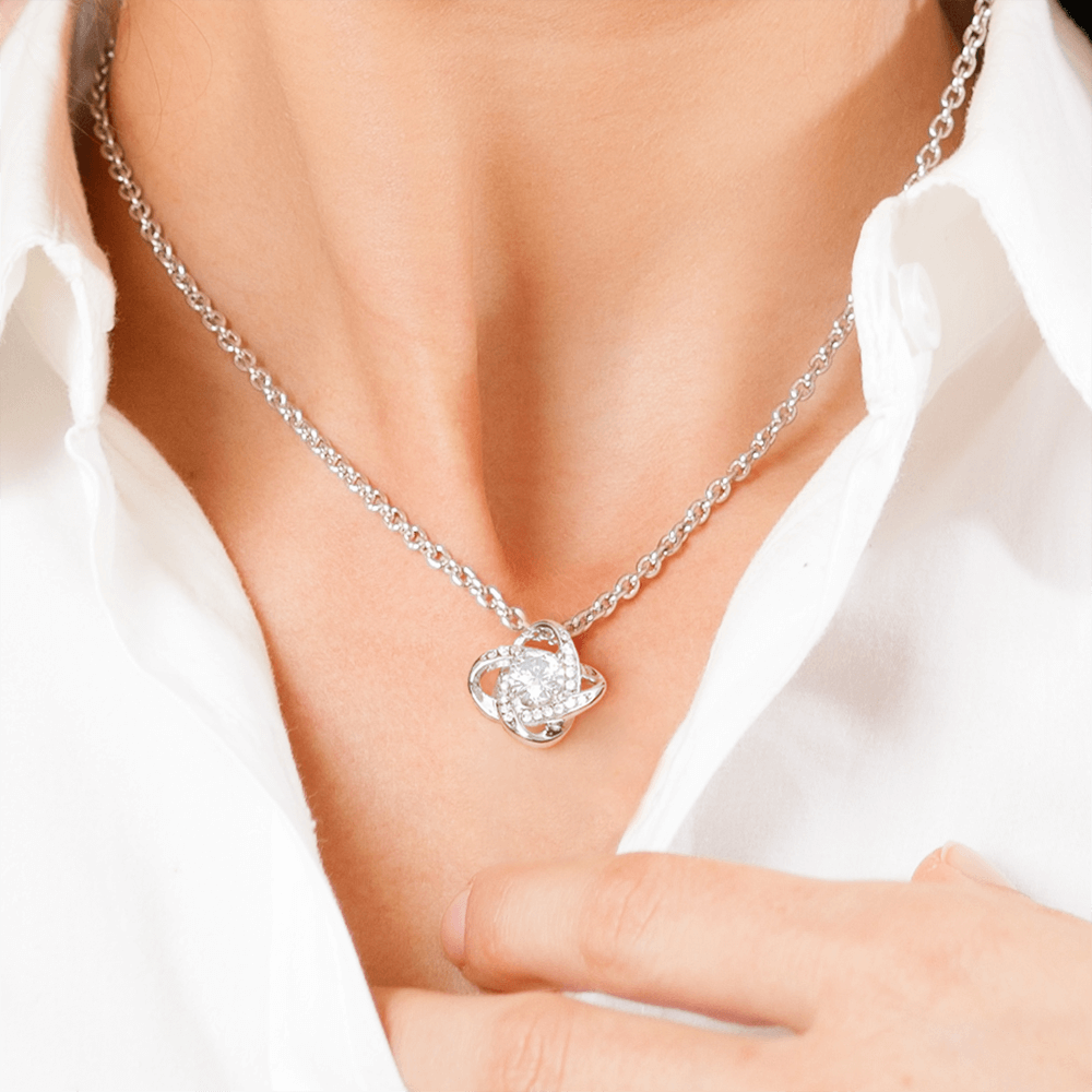 Mother's Day Love Knot Necklace Gift from Son to Mom