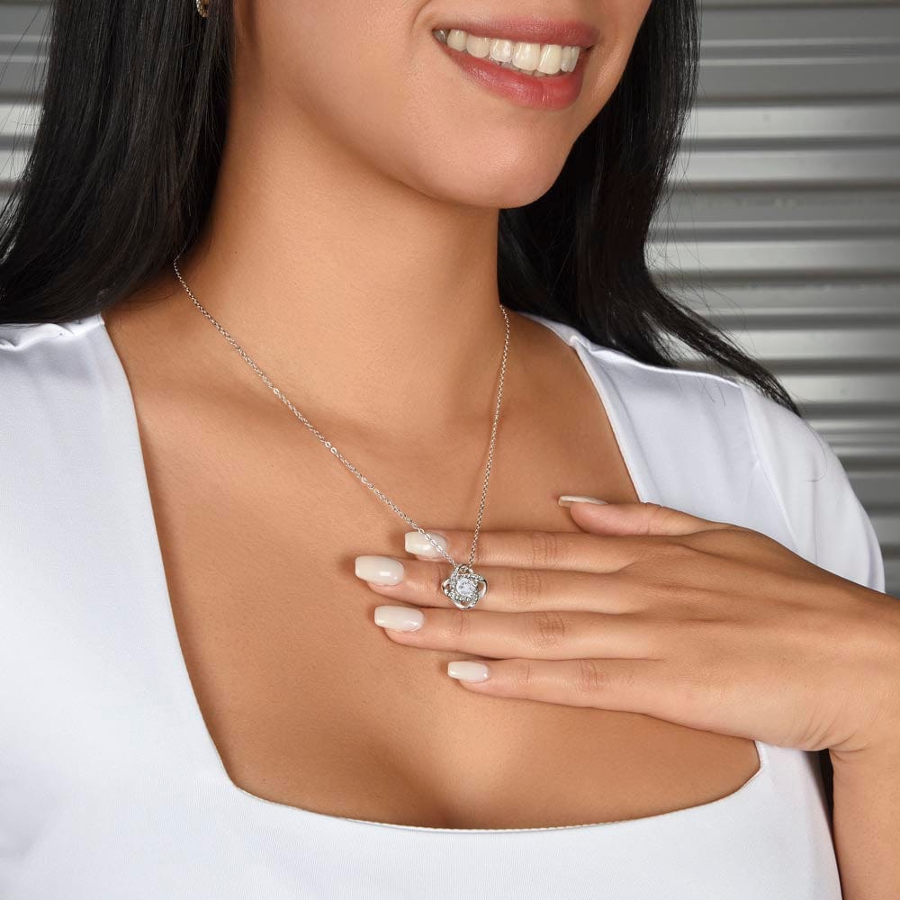 Mother's Day Love Knot Necklace Gift from Son to Mom