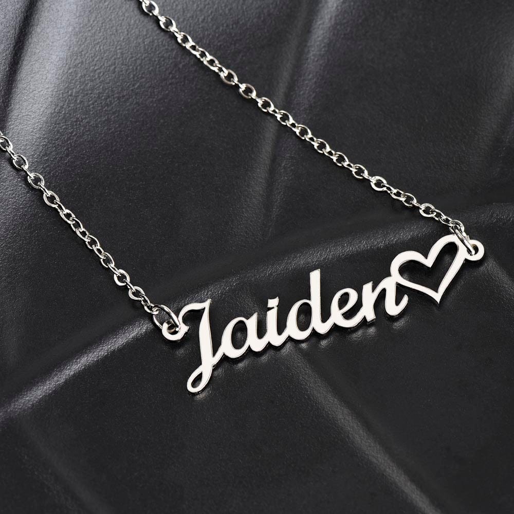 Twin Flame Custom Name & Heart Necklace Valentine's Day Gift for Soulmate
