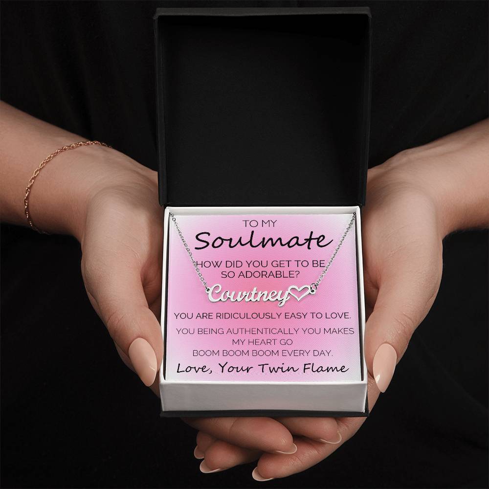 To My Adorable Soulmate from Your Twin Flame - Custom Name Necklace