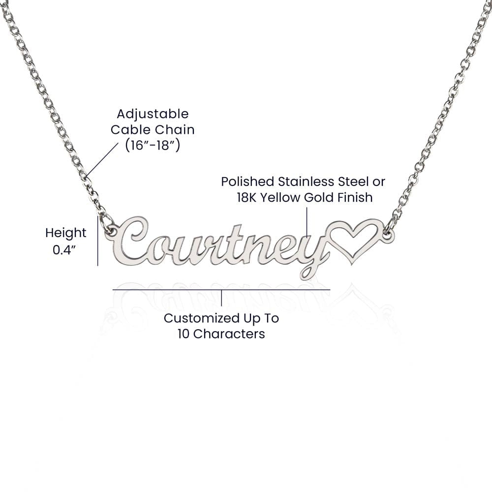Twin Flame Custom Name & Heart Necklace Valentine's Day Gift for Soulmate