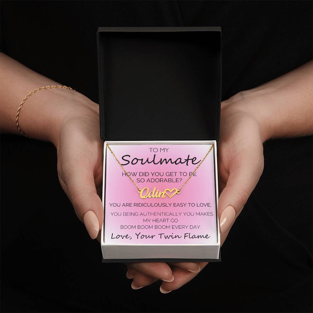 To My Adorable Soulmate from Your Twin Flame - Custom Name Necklace