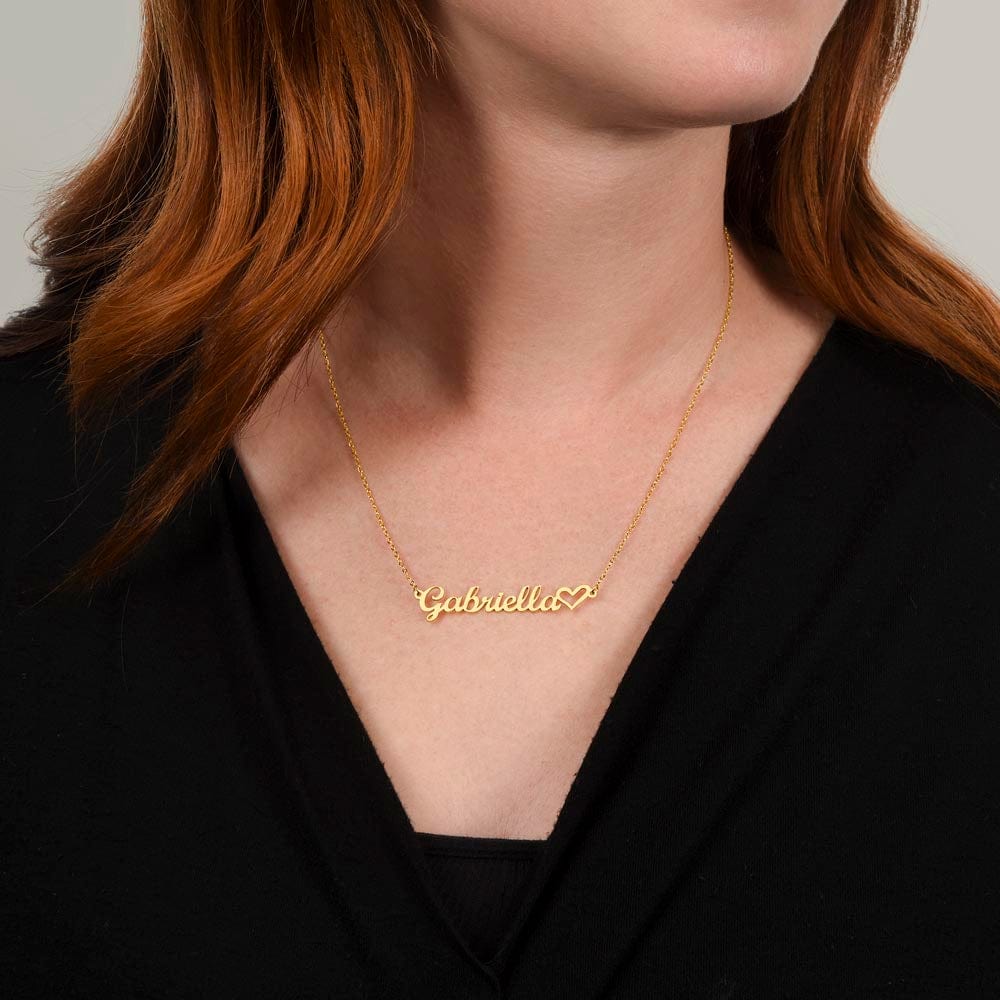 Twin Flame Custom Name & Heart Necklace Valentine's Day Gift for Soulmate