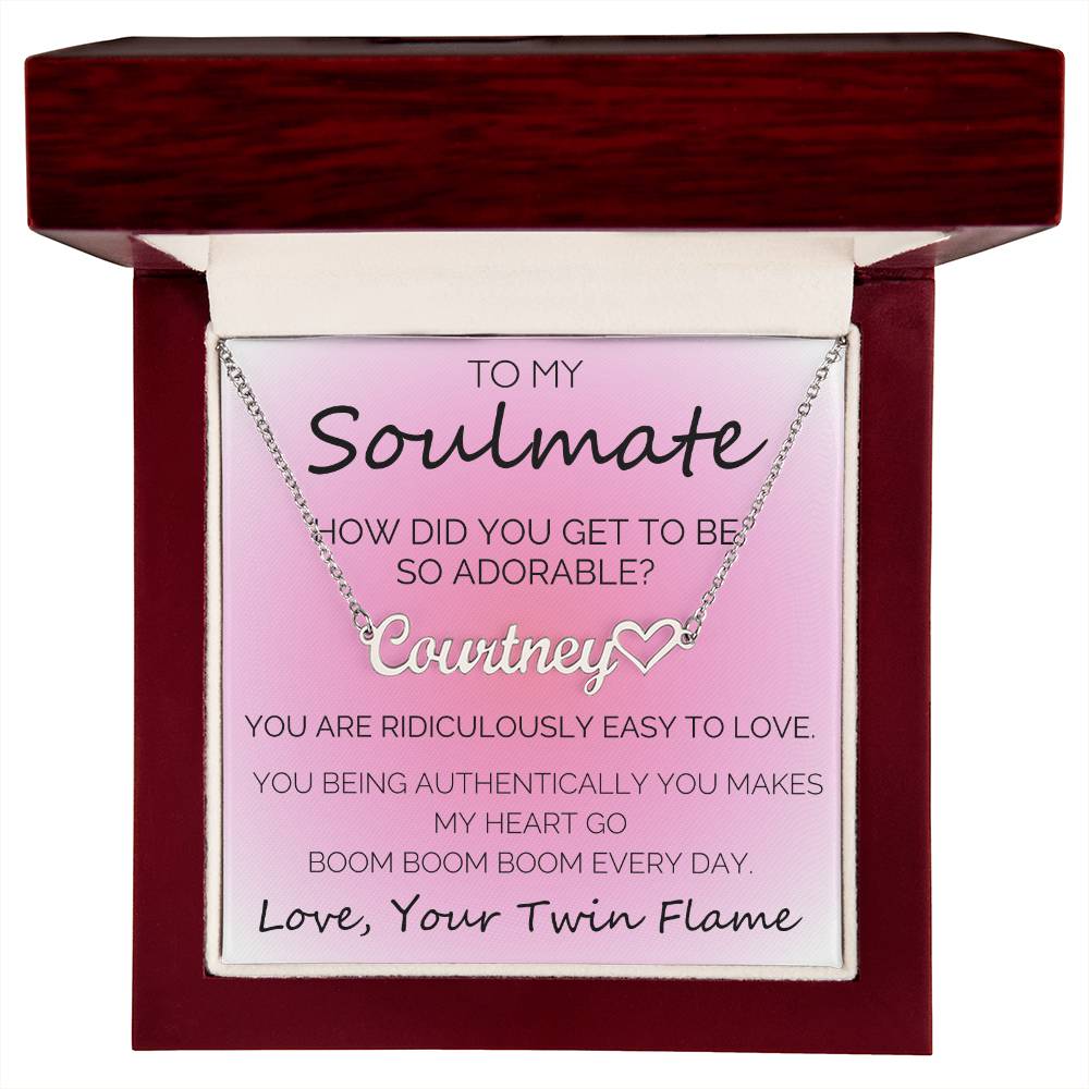 To My Adorable Soulmate from Your Twin Flame - Custom Name Necklace