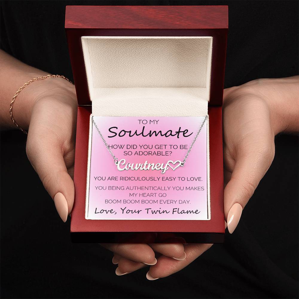 To My Adorable Soulmate from Your Twin Flame - Custom Name Necklace