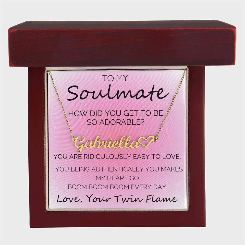 To My Adorable Soulmate from Your Twin Flame - Custom Name Necklace