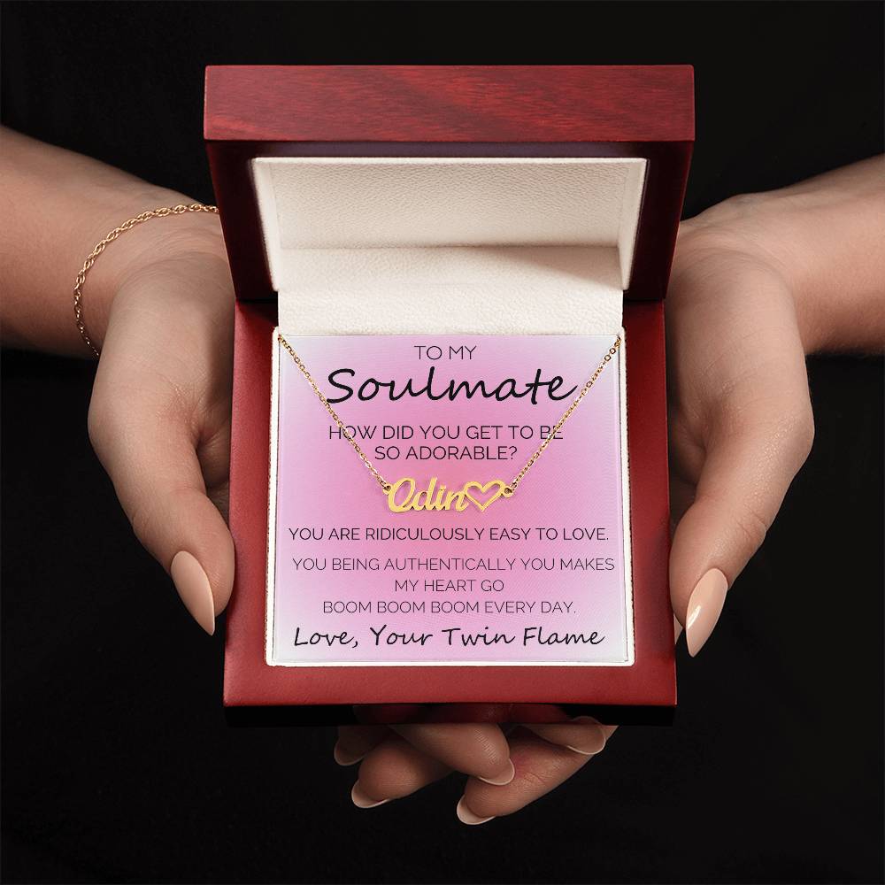 To My Adorable Soulmate from Your Twin Flame - Custom Name Necklace