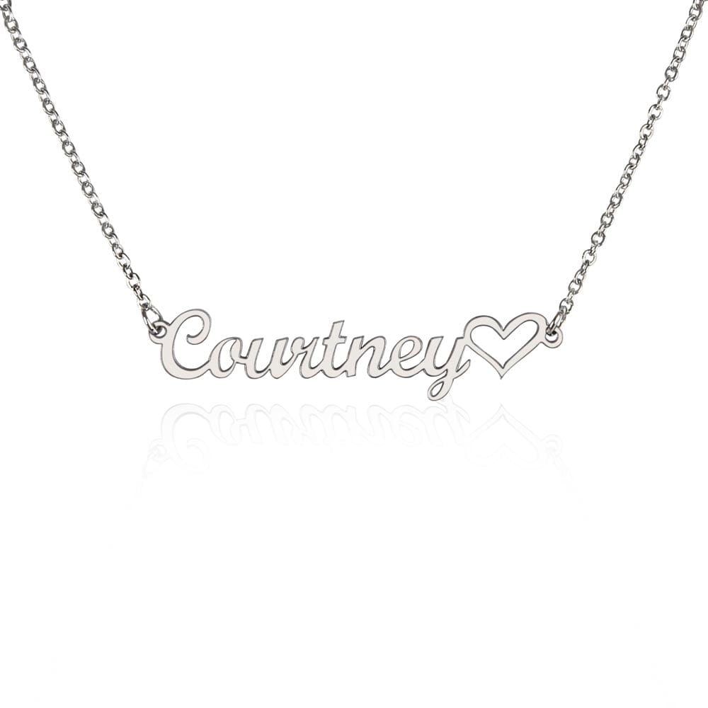Custom Heart Necklace - Personalized Name Pendant With Adjustable Chain Gift