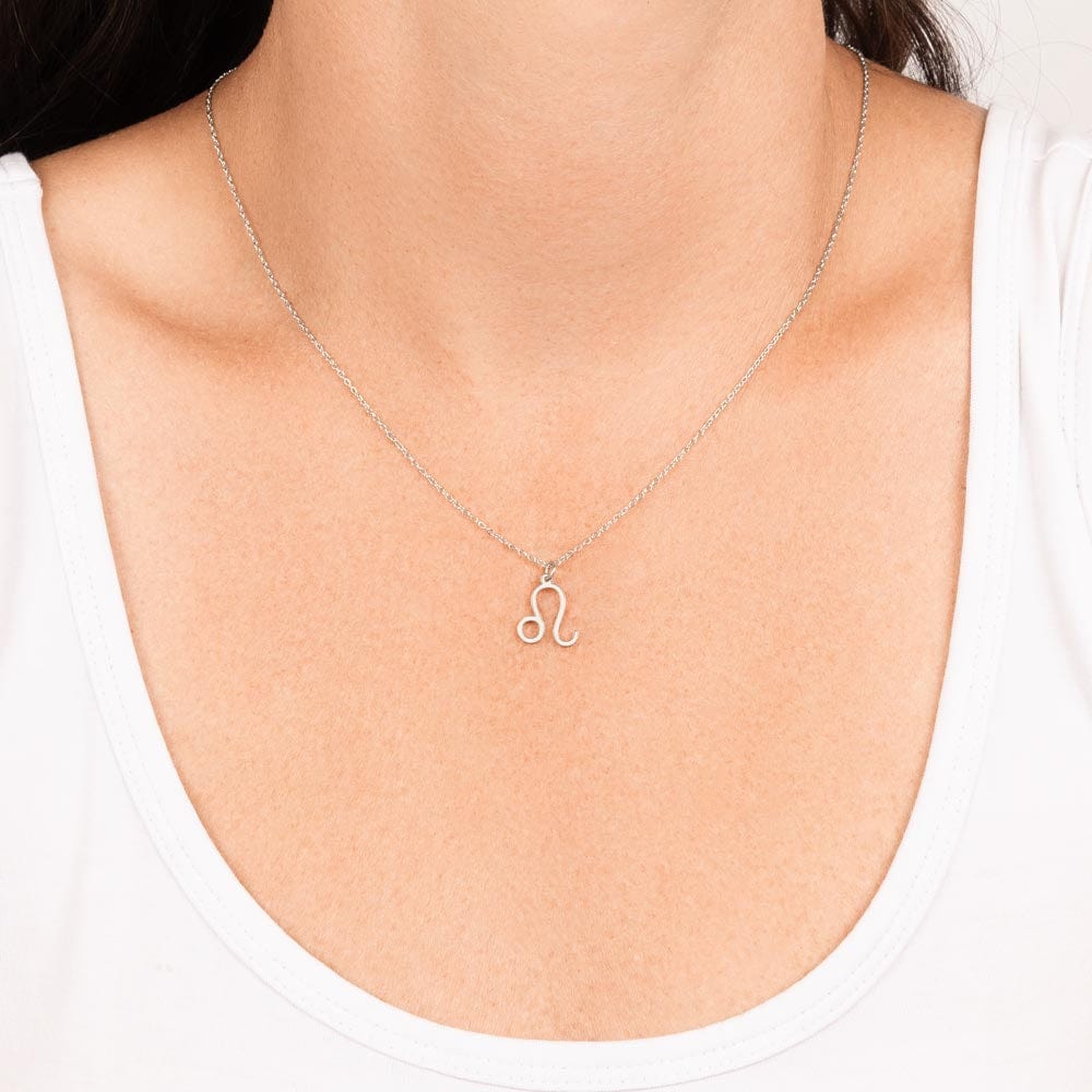 Custom Leo Astrology Necklace Gift from Soul Mate Boyfriend