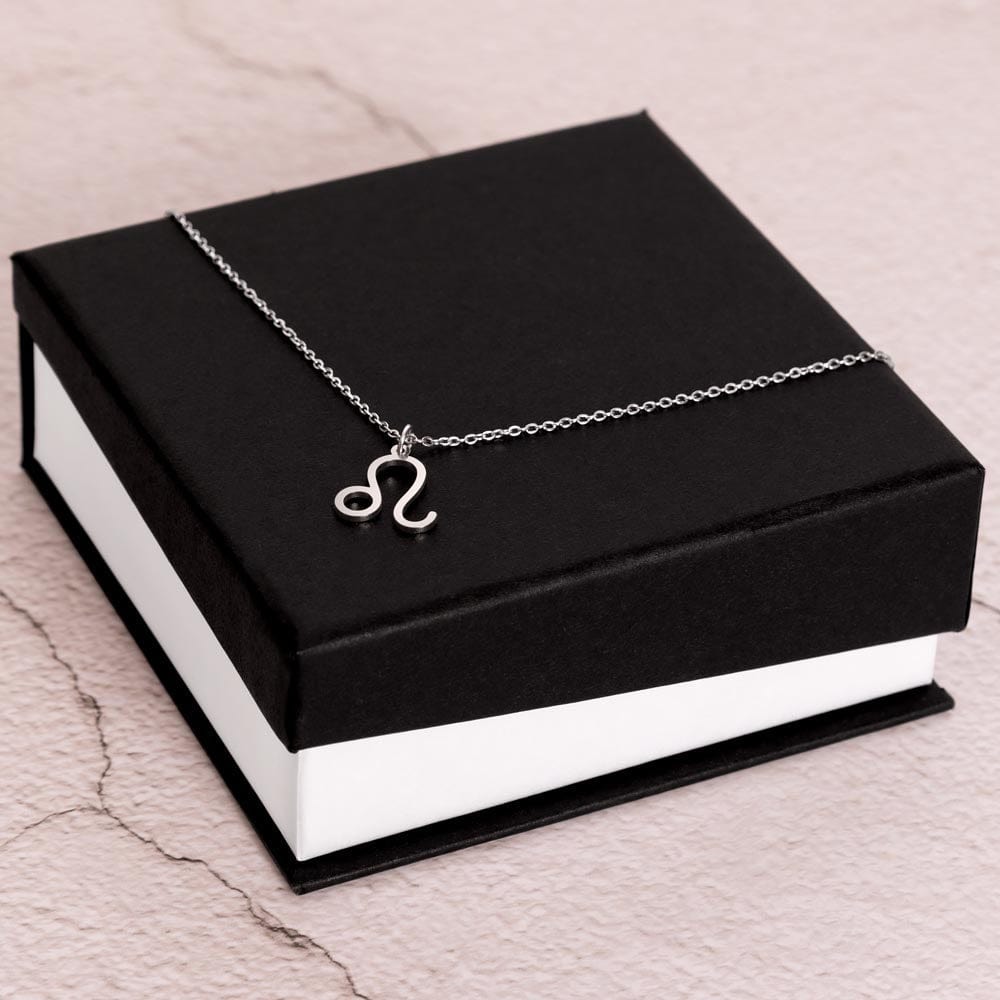 Custom Leo Astrology Necklace Gift from Soul Mate Boyfriend
