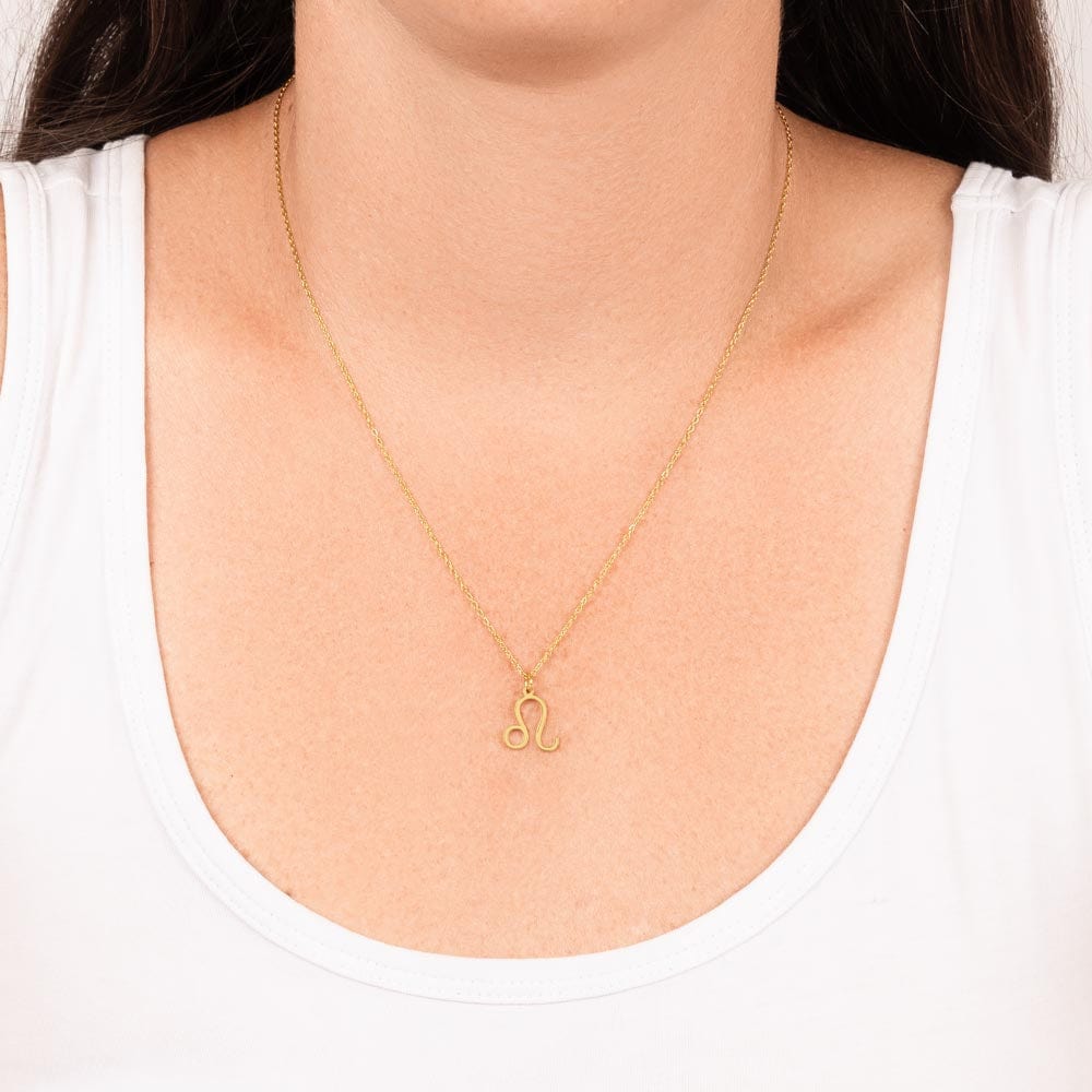 Custom Leo Astrology Necklace Gift from Soul Mate Boyfriend