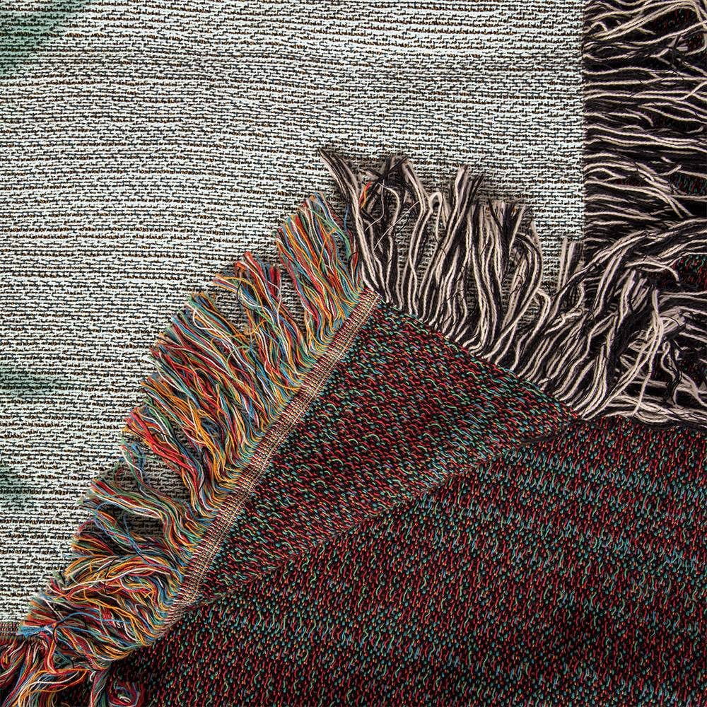 Funny I Don't Give a Cluck Chicken Heirloom Woven Blanket, Homestead Gift Farm Chicken Lover Throw Blanket, Cotton Farmhouse Couch Decor