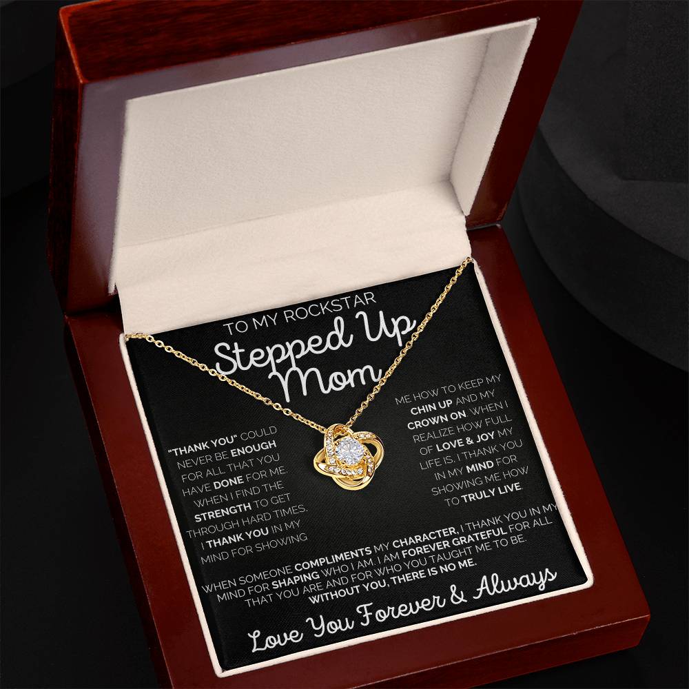 To My Rockstar Stepped Up Mom - Love Knot Necklace