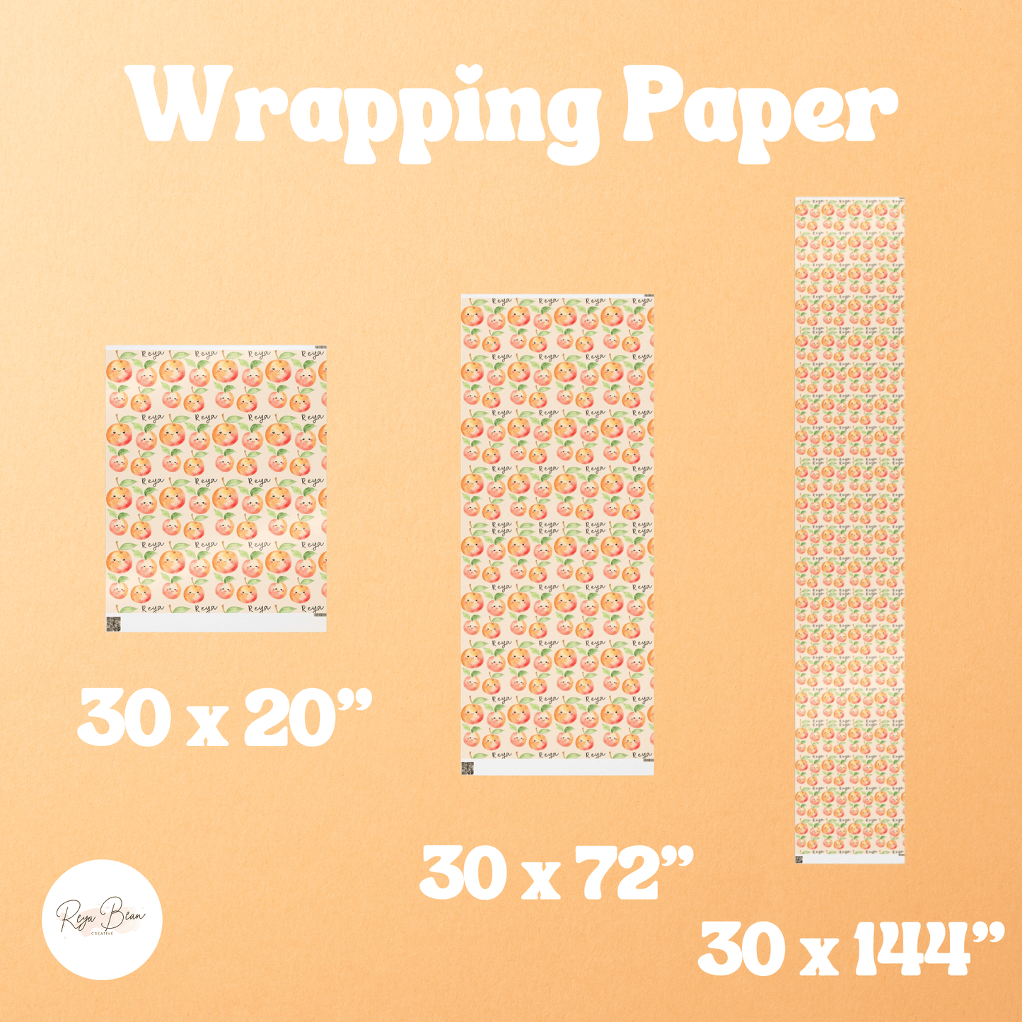 One Sweet Peach Themed First Birthday - Custom Wrapping Paper