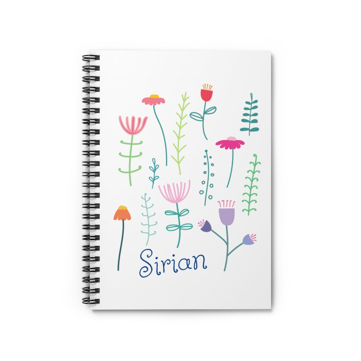 Starseed Spiral Notebook, Lightworker Gift for Andromedan Lyran Sirian Orion Pleiadian Arcturian, 5D Lined Floral Journal