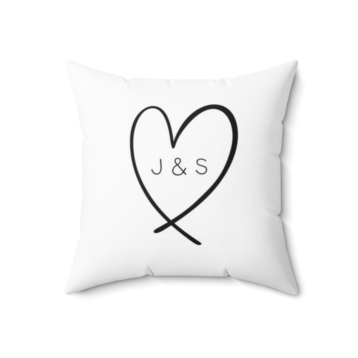 Custom Couple Names Pillow Newlywed Wedding Gift, Personalized Engagement Housewarming Gift Square Pillow, Bridal Shower Date and Initials