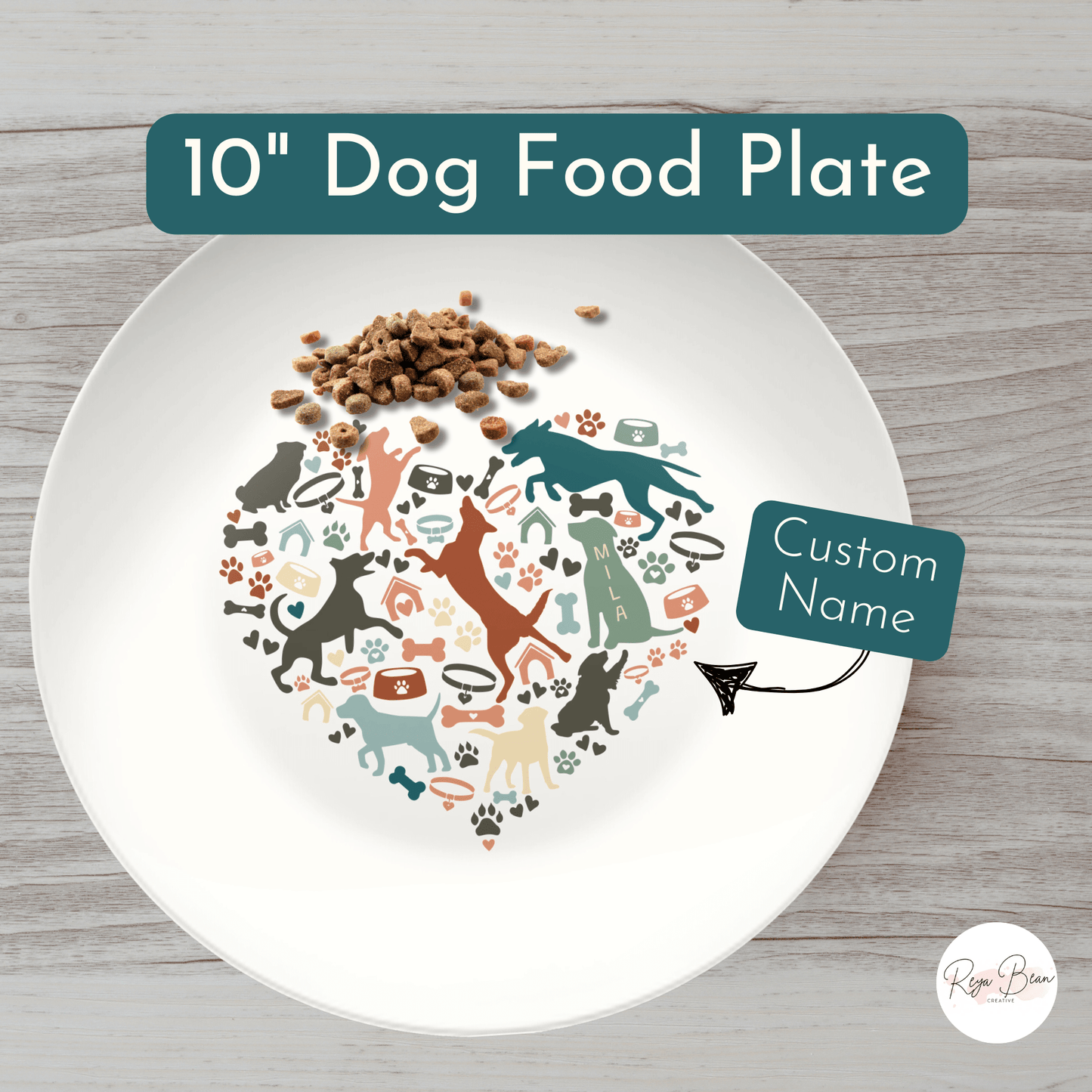 Custom Dog Plate, Personalized Feeding Dish Puppy, Dog Birthday Party Pet Placemat Matching Set, Gift for Dog-Lover Pet Friendly Parent