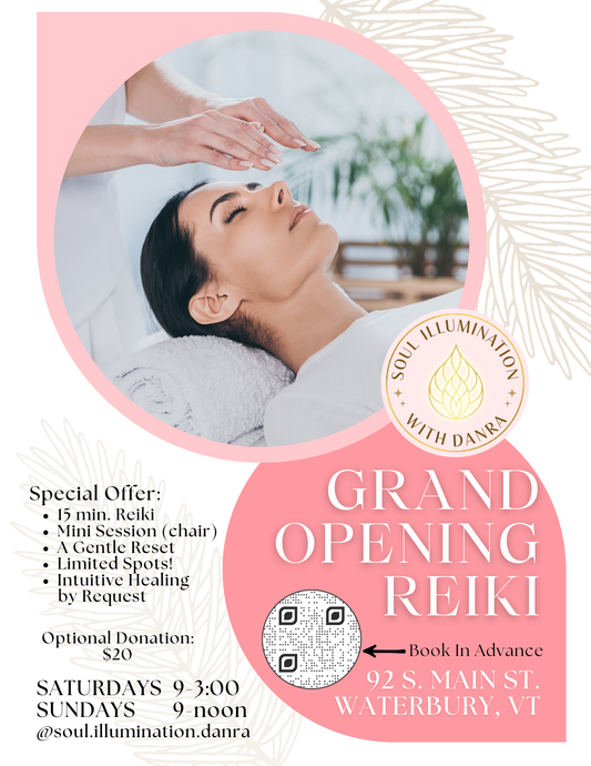 Grand Opening Special 15-minute Reiki Sessions!