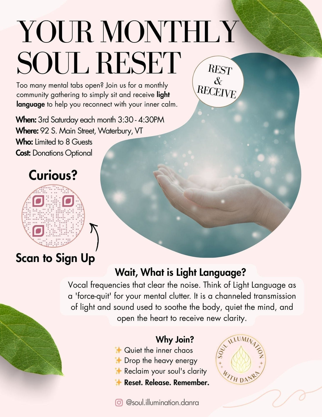 Monthly Group Light Language Activations (Online and In-Person)