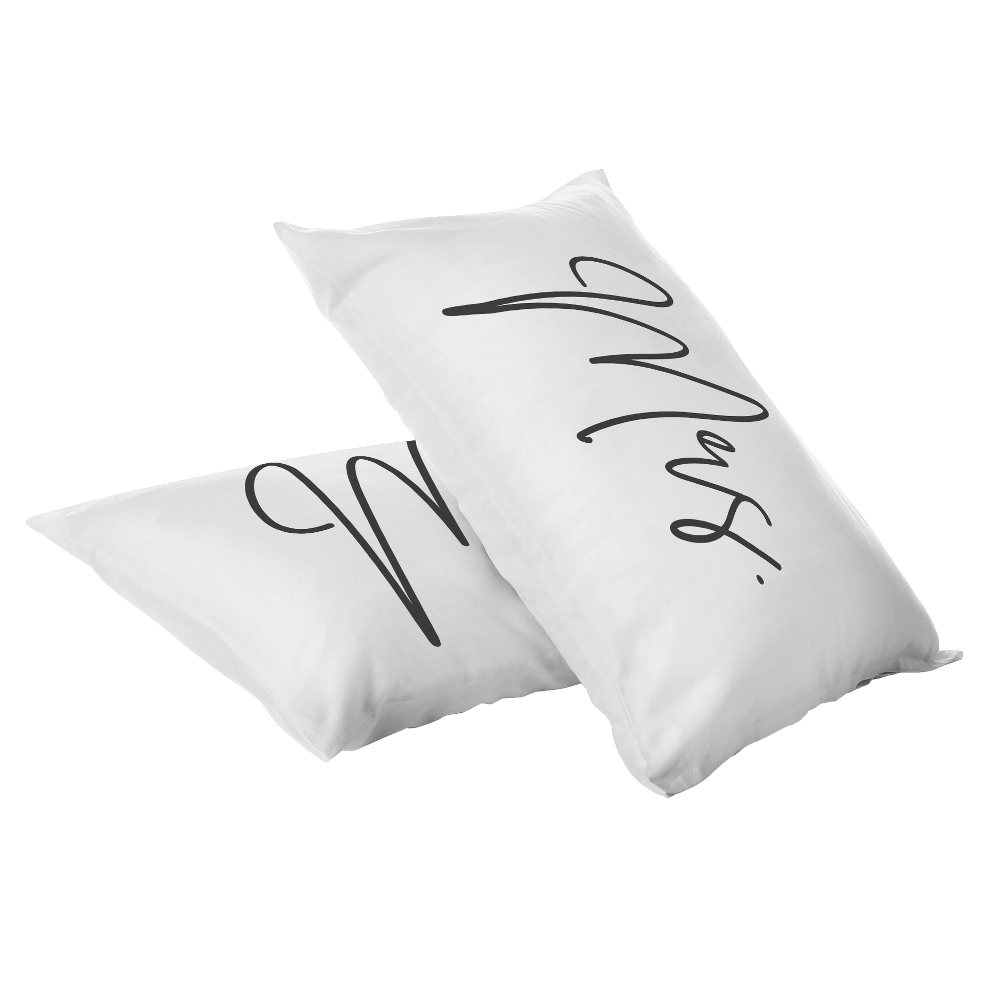 Couple Pillowcases Newlywed Gift Set, Mr. and Mrs. Matching Bed Set of 2 Pillowcases, His and Hers Housewarming Wedding Bridal Shower Gift