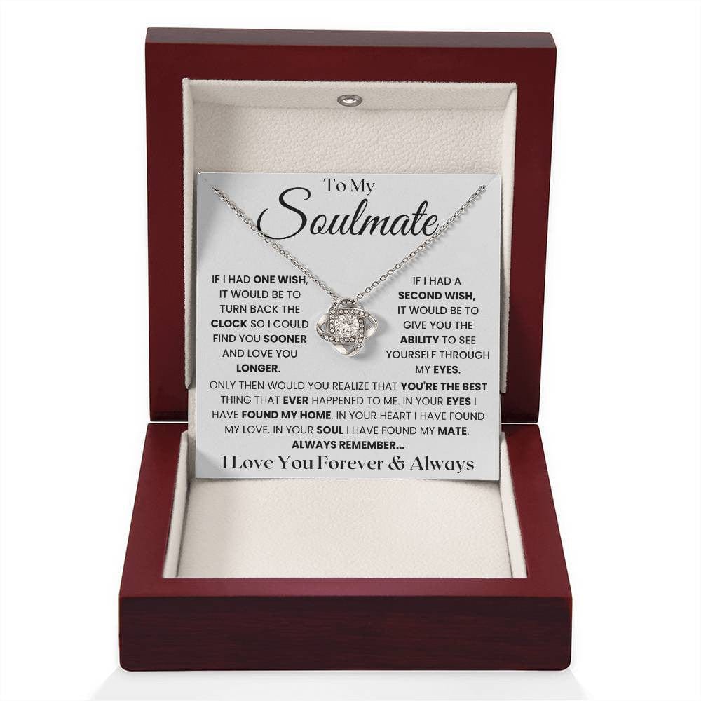 Soulmate Love You Forever & Always - Love Knot Necklace for Girlfriend Wife