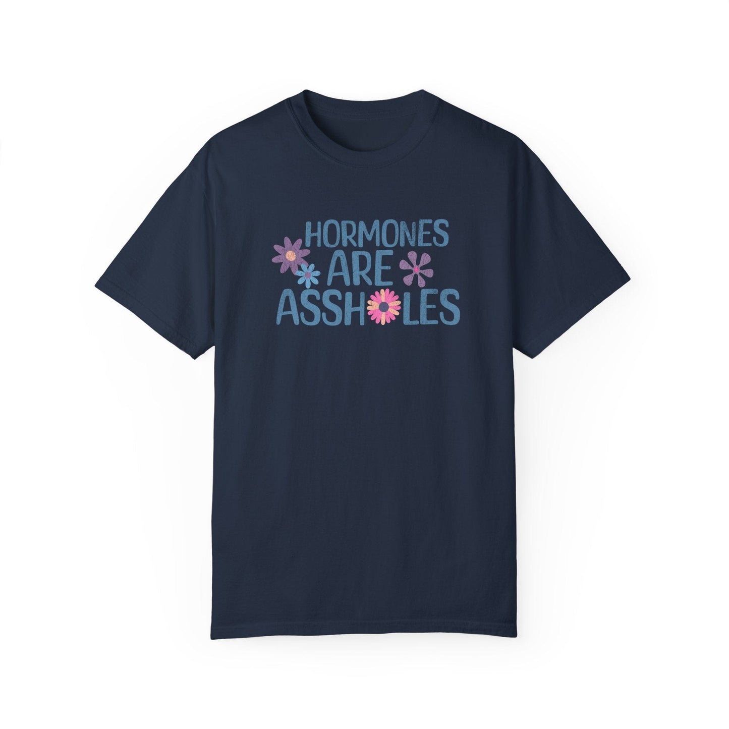 Hormones Are Assholes Gift for Menopausal Woman Comfort Colors Tshirt, Funny Perimenopause Pregnancy Hot Flashes Snarky Menopause Gift Tee