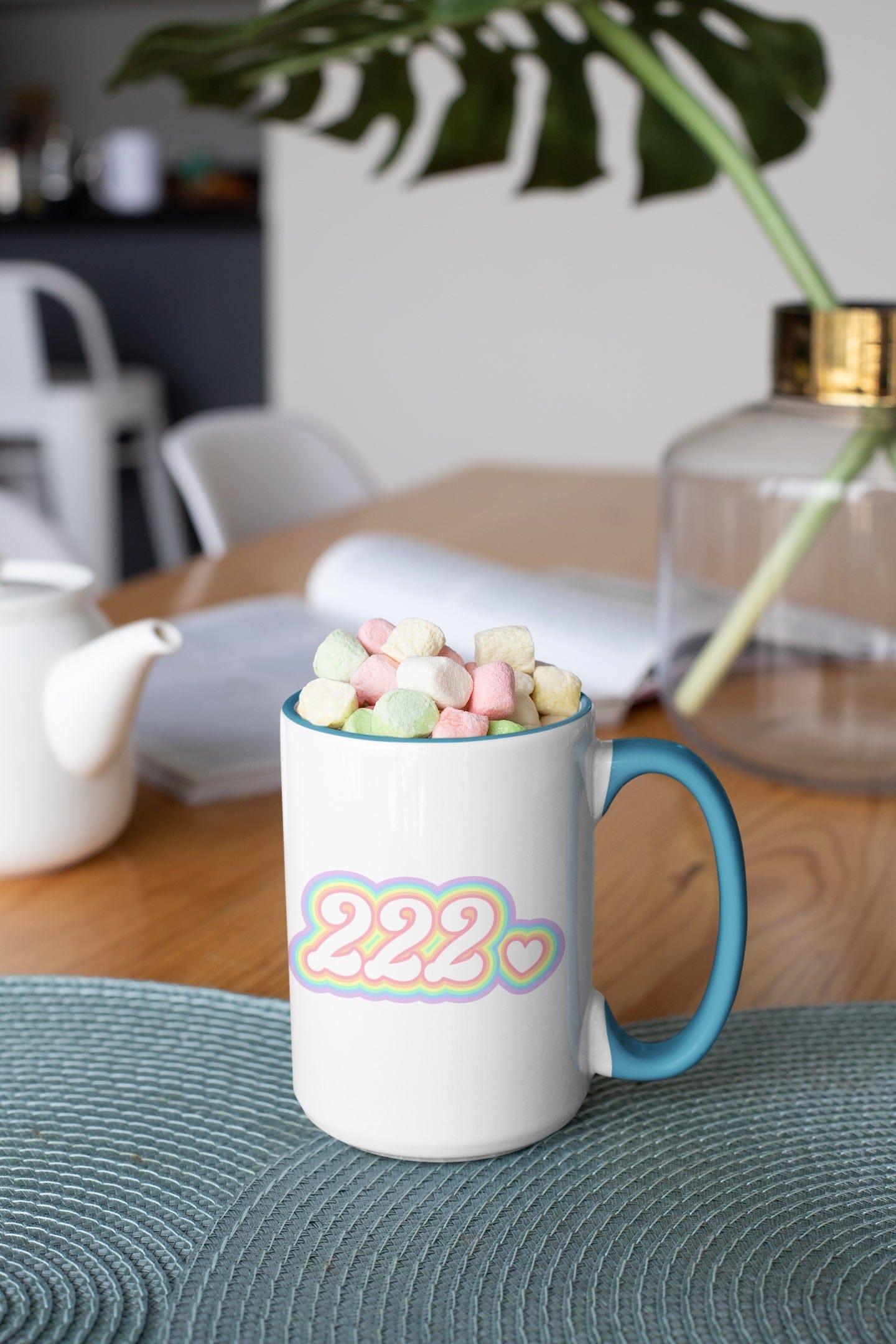 Angel Number Mug | Spiritual Numerology Ceramic Coffee Cup 15oz Two-Tone