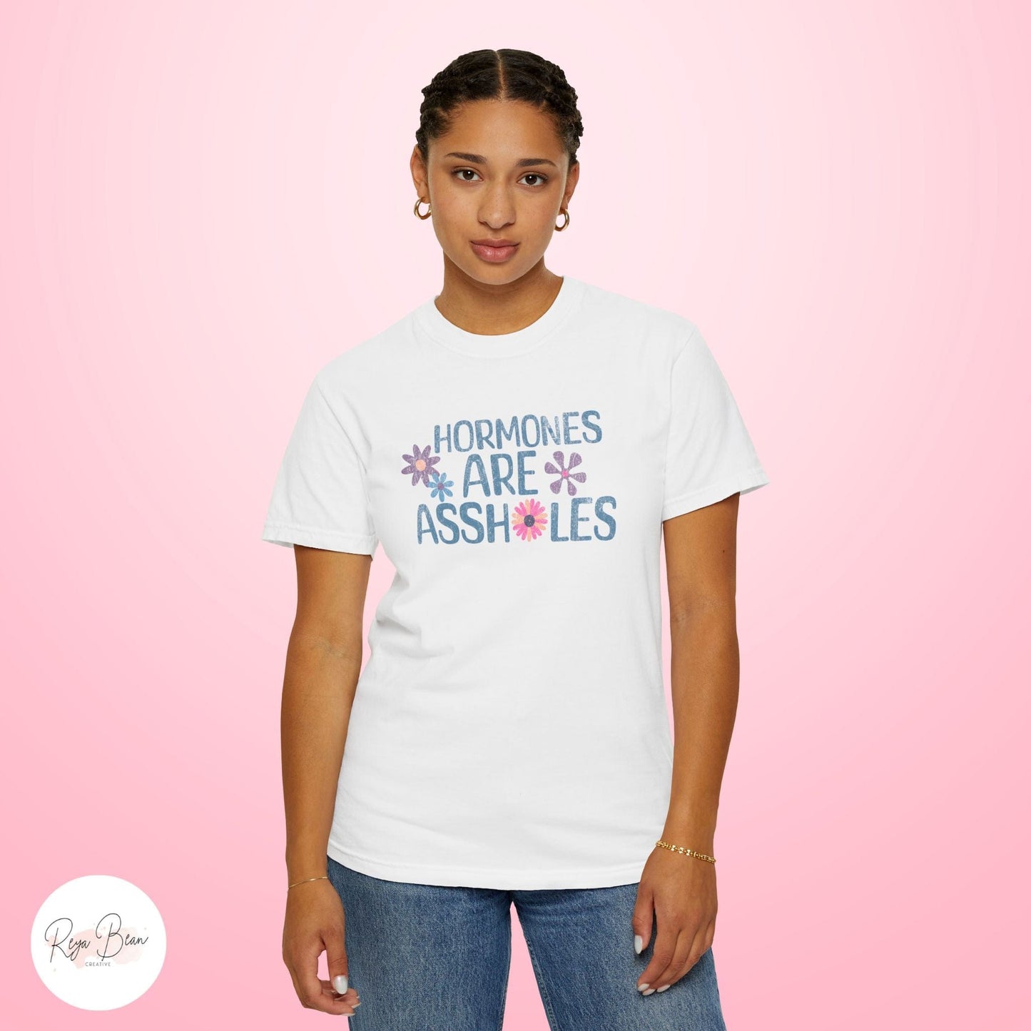 Hormones Are Assholes Gift for Menopausal Woman Comfort Colors Tshirt, Funny Perimenopause Pregnancy Hot Flashes Snarky Menopause Gift Tee