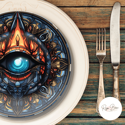 Evil Eye Goth Party Plates - Unbreakable Dinnerware 10"