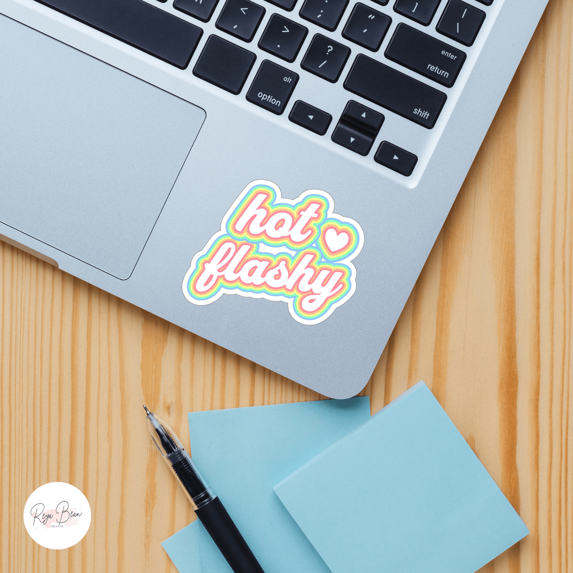 Hot Flashy Sticker Menopause Humor Gift for Her, Funny Perimenopause Kiss Cut Retro Pastel Laptop Decal, Women's Health Cope Hot Flashes Mom