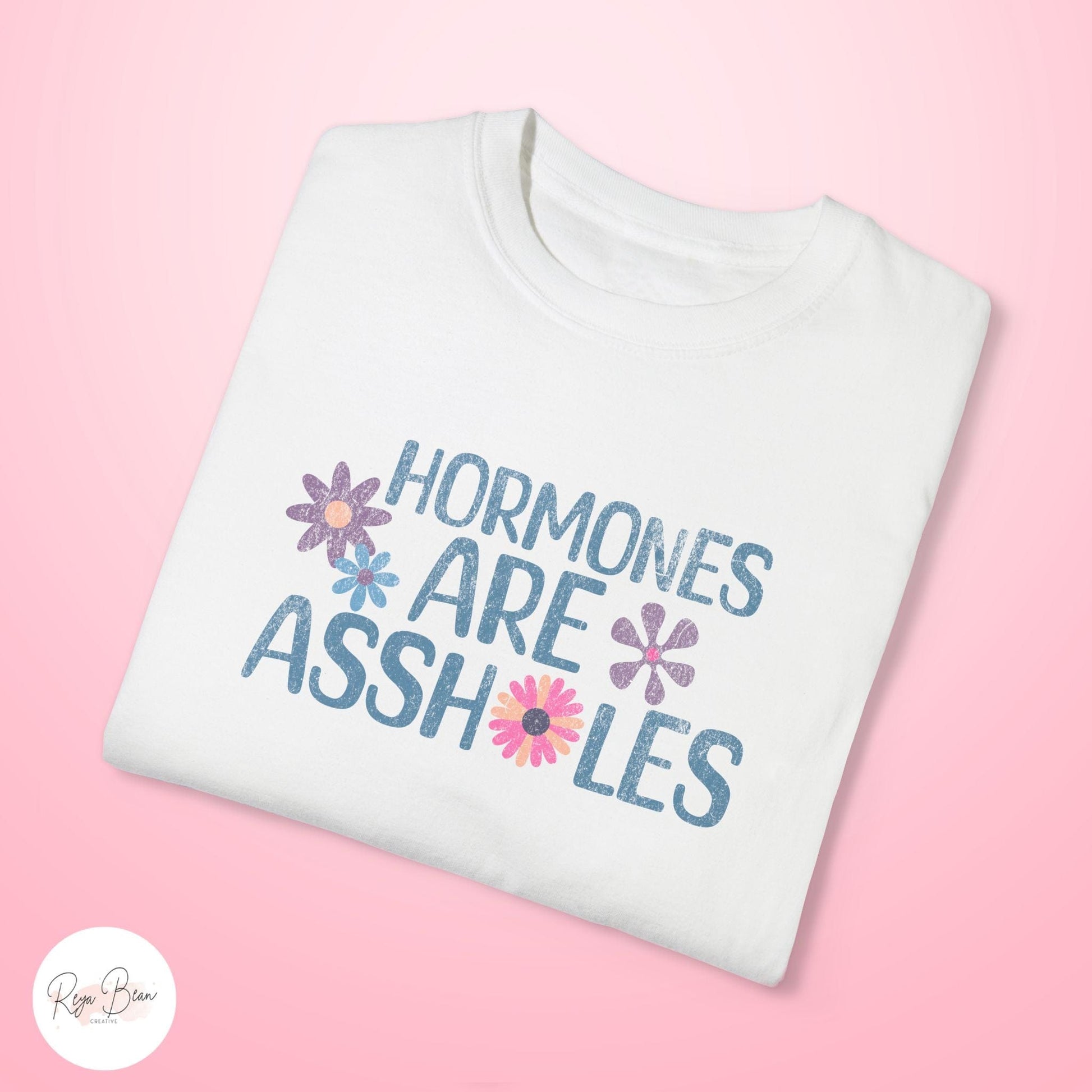 Hormones Are Assholes Gift for Menopausal Woman Comfort Colors Tshirt, Funny Perimenopause Pregnancy Hot Flashes Snarky Menopause Gift Tee