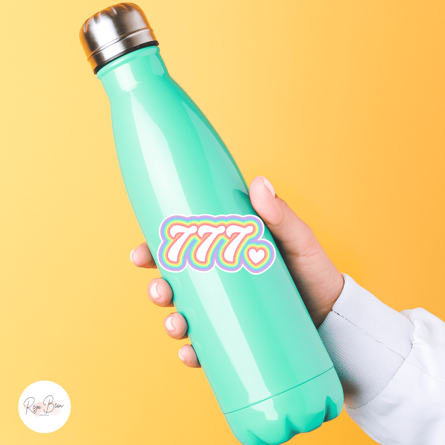 Angel Number Sticker – Retro Pastel Spiritual Manifestation Vinyl Decal