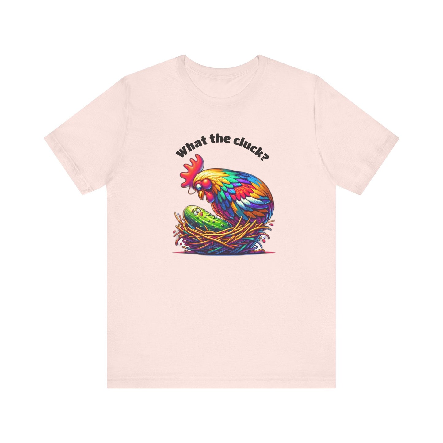 Funny Chicken Pickle Tshirt, What the Cluck Pickle Egg Humor Shirt, Farm Girl Chicken Lover Gift for Her, Pickle Lover Birthday Present