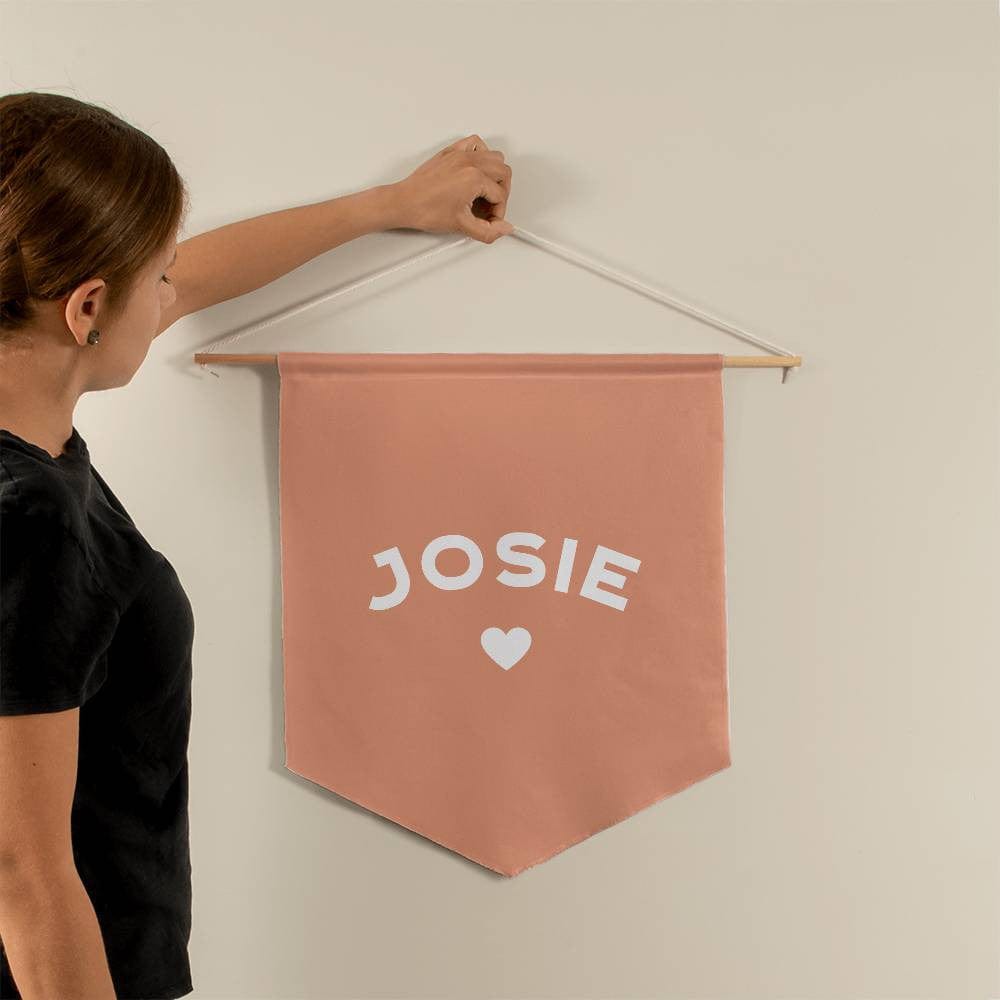 Custom Name Wall Pennant - Personalized Kid's Room Baby Nursery Decor Banner