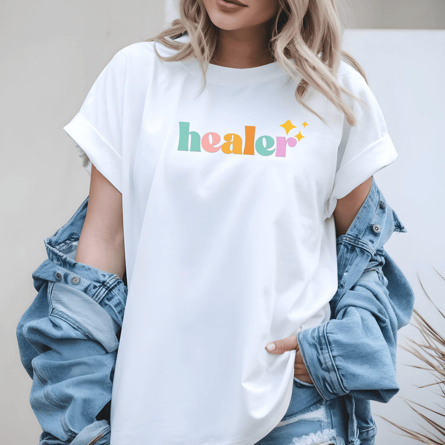 Healer Graphic T-Shirt - Unisex Comfort Tee With Pastel Retro Design