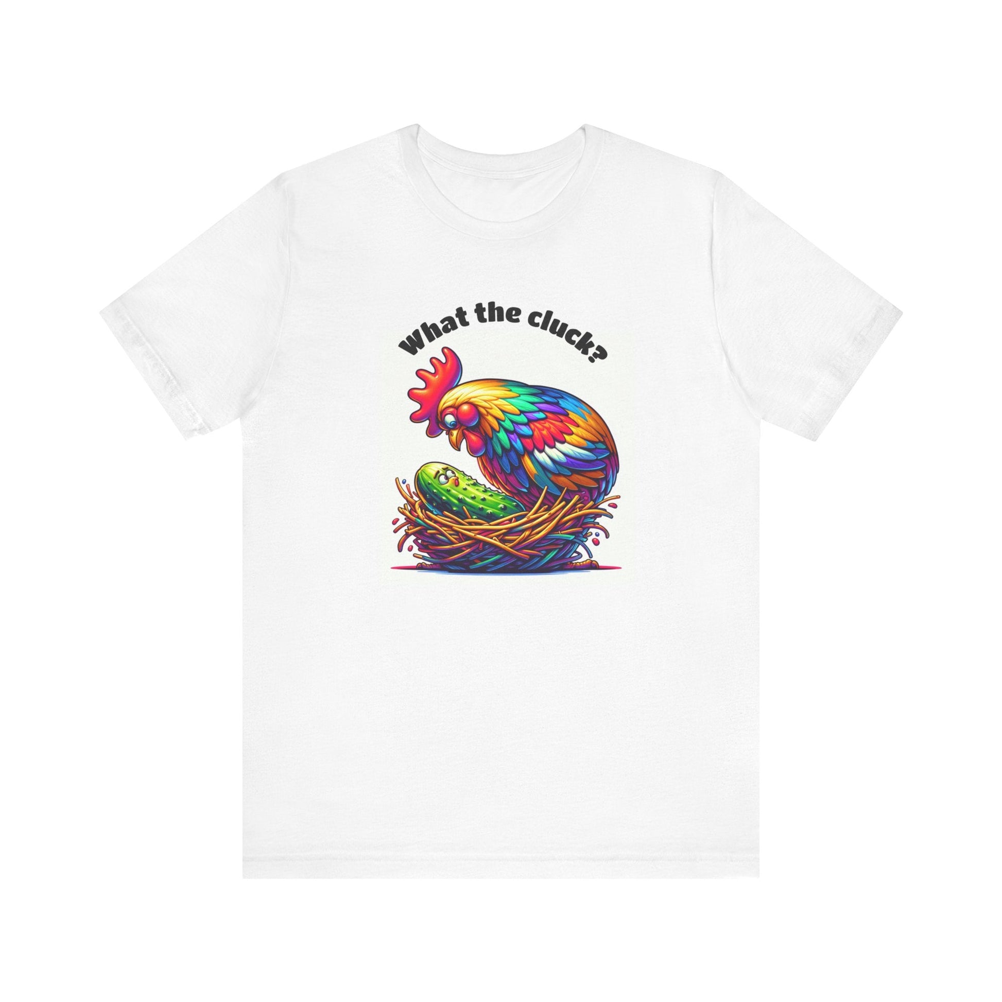 Funny Chicken Pickle Tshirt, What the Cluck Pickle Egg Humor Shirt, Farm Girl Chicken Lover Gift for Her, Pickle Lover Birthday Present