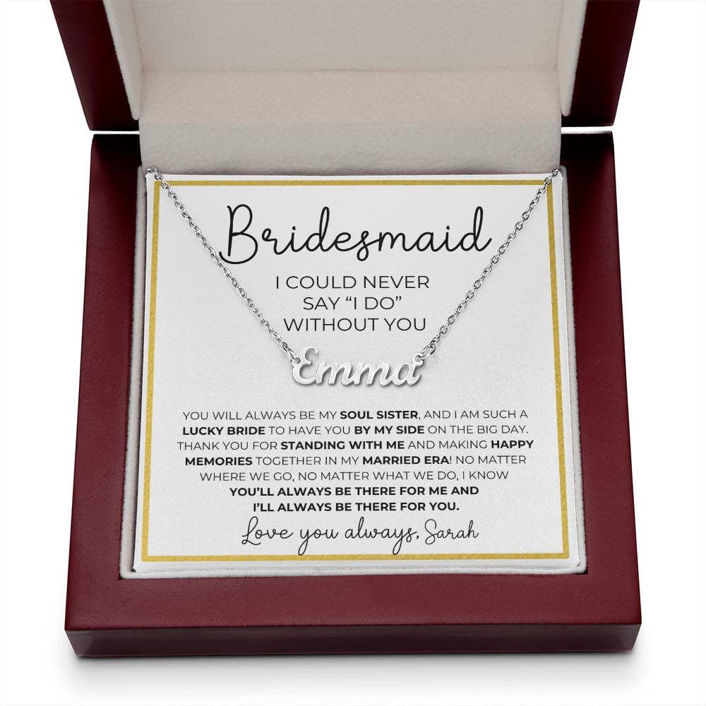 Bridesmaid Proposal Custom Name Necklace from Bride, Will You be My Maid of Honor, Personalized Jewelry Gift for Bridesmaids Bridal Party