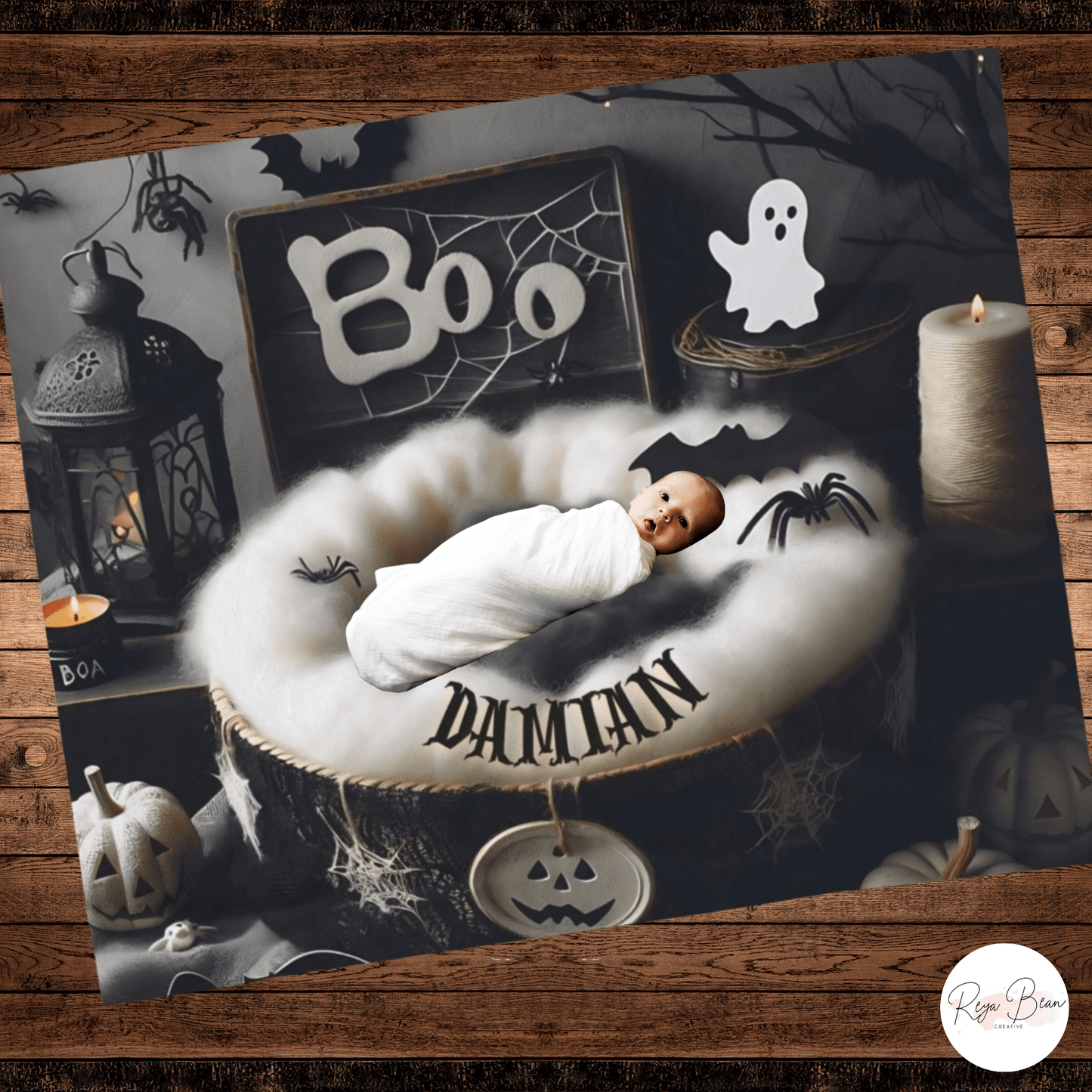 First Halloween Baby Photoshoot Milestone Blanket Backdrop Velveteen, Spooky Pumpkins Newborn Plush Blanket, Unique Baby Costume Photo Idea