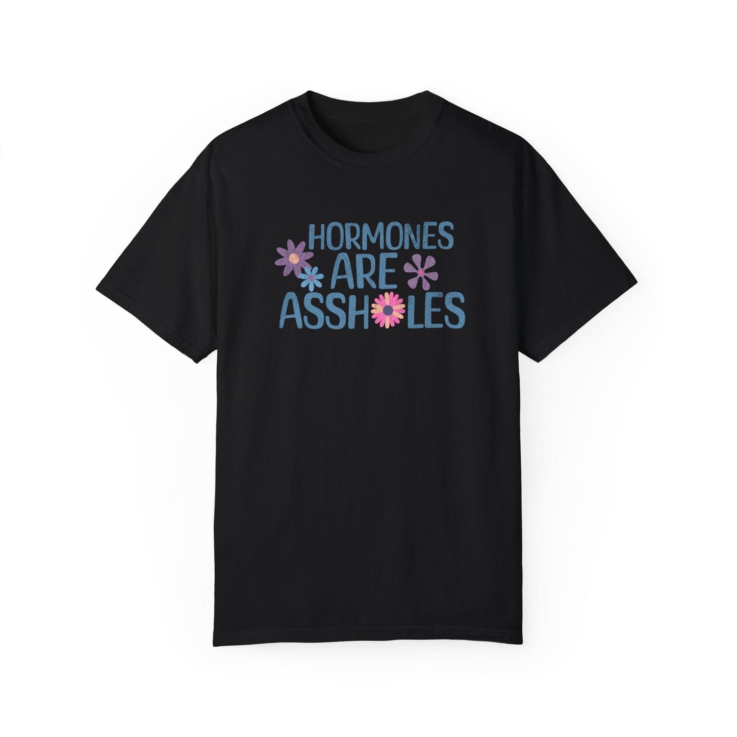 Hormones Are Assholes Gift for Menopausal Woman Comfort Colors Tshirt, Funny Perimenopause Pregnancy Hot Flashes Snarky Menopause Gift Tee