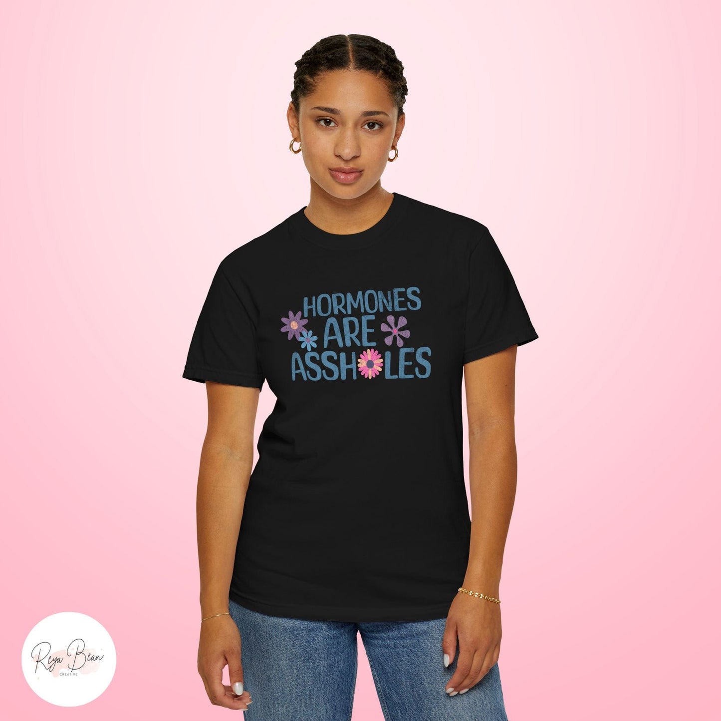 Hormones Are Assholes Gift for Menopausal Woman Comfort Colors Tshirt, Funny Perimenopause Pregnancy Hot Flashes Snarky Menopause Gift Tee