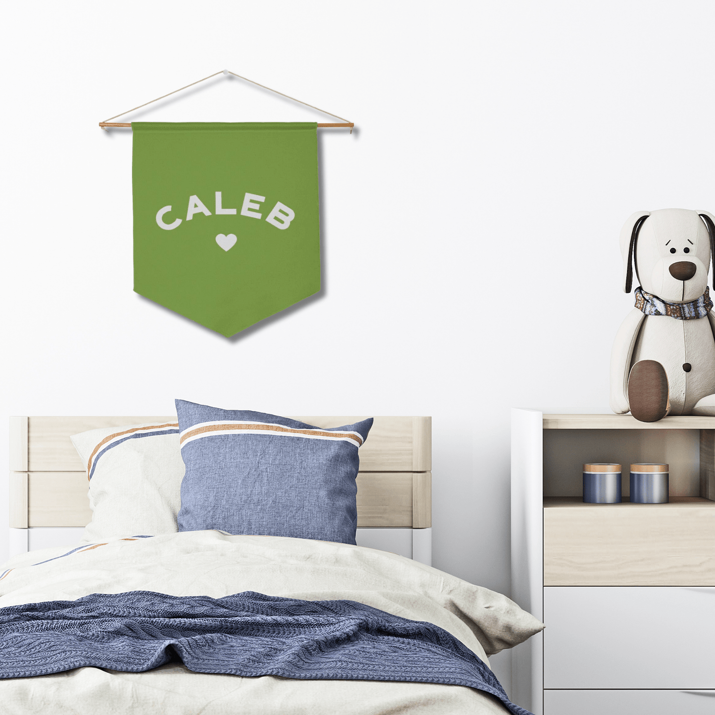 Custom Name Wall Pennant - Personalized Kid's Room Baby Nursery Decor Banner