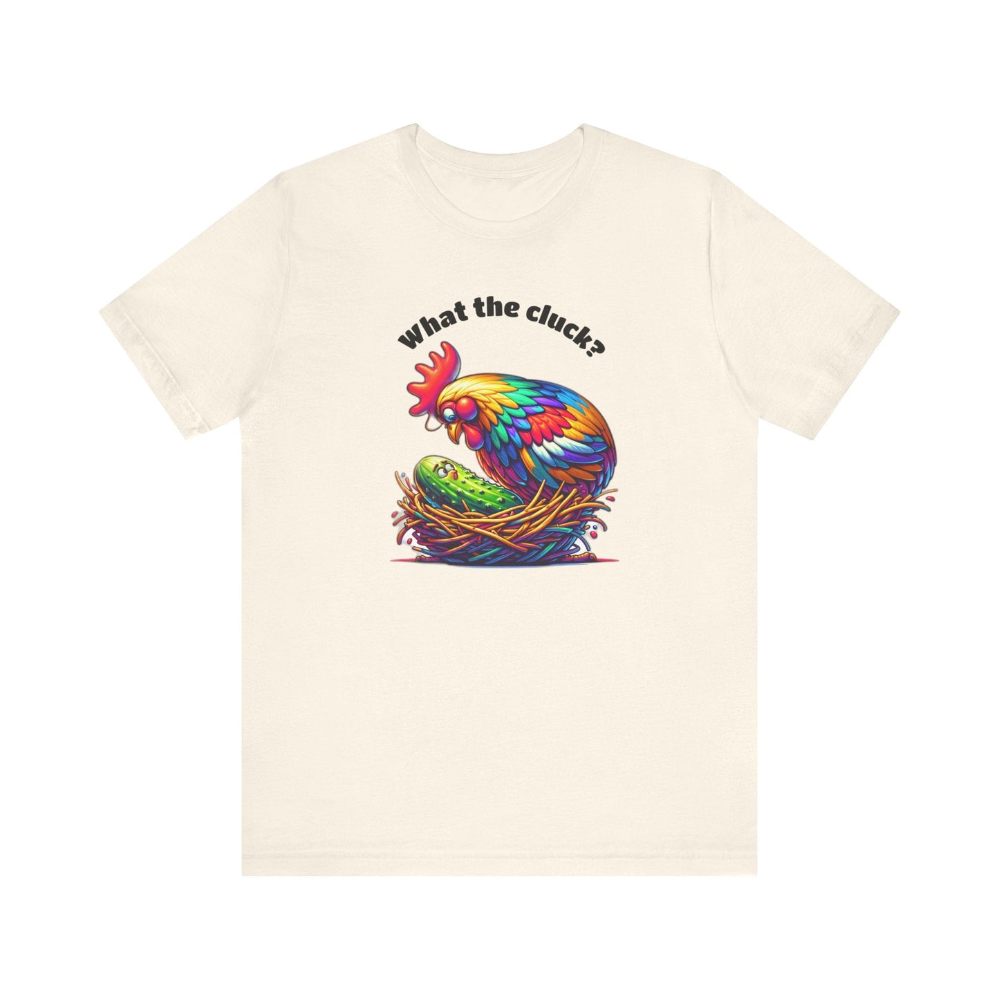 Funny Chicken Pickle Tshirt, What the Cluck Pickle Egg Humor Shirt, Farm Girl Chicken Lover Gift for Her, Pickle Lover Birthday Present