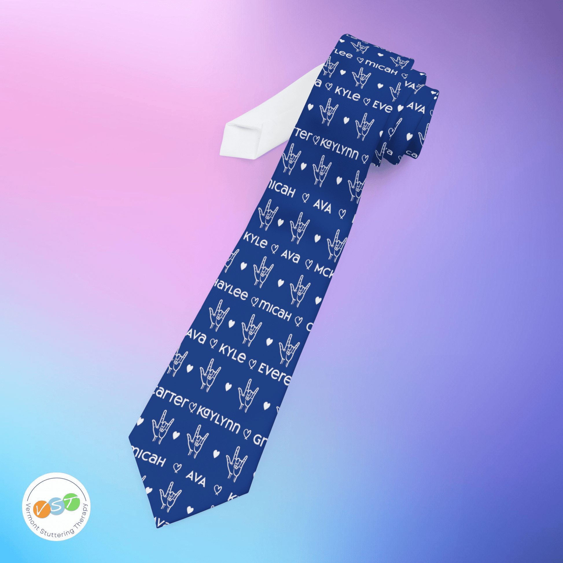 I Love You Custom ASL Father's Day Necktie