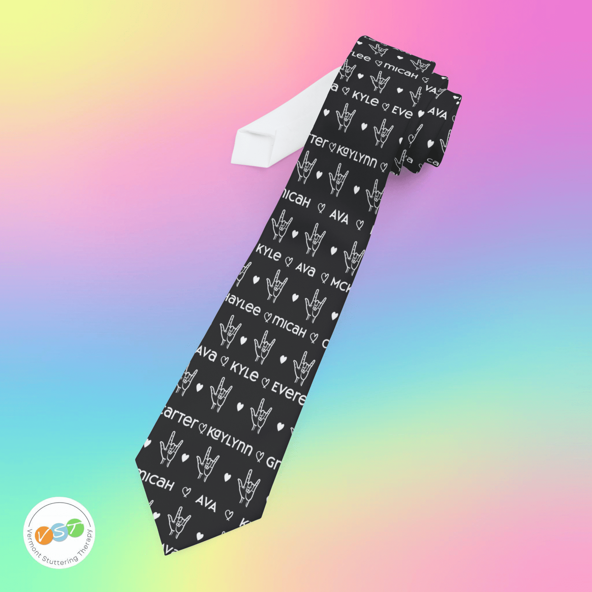 I Love You Custom ASL Father's Day Necktie